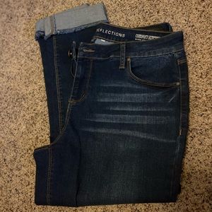 Size 12 Cabelas comfort stretch jean. Never worn. Too big for me. Dark wash.